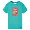 T-shirt Infantil com Mangas Curtas Menta-escuro 104