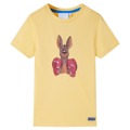 T-shirt Infantil com Mangas Curtas Amarelo 92
