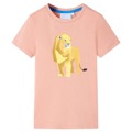 T-shirt para Criança com Estampa de Leão Laranja-claro 92