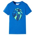 T-shirt para Criança com Estampa de Leão Azul 116