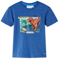 T-shirt para Criança C/ Estampa de Dinossauro Azul-escuro Mesclado 104