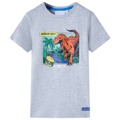 T-shirt para Criança com Estampa de Dinossauro Cinzento 116
