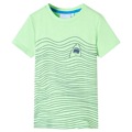 T-shirt para Criança com Estampa de Tubarão Verde-néon 104