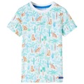 T-shirt Infantil com Estampa de Tigre Cor Cru 104