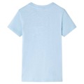 T-shirt para Criança com Estampa de Dinossauro Azul-claro 128