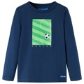 T-shirt Manga Comprida P/ Criança Campo de Futebol Azul-marinho 104