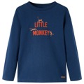 T-shirt Manga Comprida P/ Criança Little Monkey Azul-marinho 140