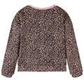 Sweatshirt de Criança com Estampa de Leopardo Rosa-médio 140