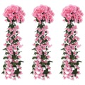 Grinaldas de Flores Artificiais 3 pcs 85 cm Rosa