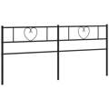 Cabeceira de Cama 180 cm Metal Preto