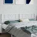 Cabeceira de Cama 193 cm Metal Branco