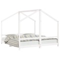 Estrutura de Cama Infantil 2x(90x190) cm Pinho Maciço Branco