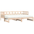 Sofá-cama com Gavetão 80x200 cm Madeira de Pinho Maciça