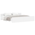 Estrutura de Cama com Cabeceira e Pés 180x200 cm Branco