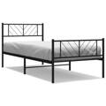 Estrutura de Cama com Cabeceira e Pés 80x200 cm Metal Preto