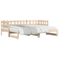 Sofá-cama de Puxar 2x(90x200) cm Madeira de Pinho Maciça