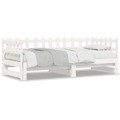 Sofá-cama de Puxar 2x(90x200) cm Pinho Maciço Branco