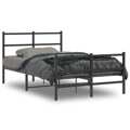 Estrutura de Cama com Cabeceira e Pés 120x190 cm Metal Preto