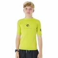 T-shirt Rip Curl Corps S/s Rash Amarelo Surf Licra 16 Anos