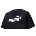 Camisola de Manga Curta Mulher Puma Cropped Logo Tee 586866 01 Preto XS