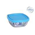 Lancheira Hermética Duralex Freshbox Azul Quadrado (14 X 14 X 6 cm) (610 Ml)