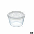 Lancheira Redonda com Tampa Pyrex Cook & Freeze 12 X 12 X 9 cm 600 Ml Transparente Silicone Vidro (8 Unidades)