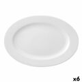 Plat Bord Ariane Prime Oval Cerâmica Branco (32 X 25 cm) (6 Unidades)