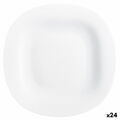 Plat Bord Luminarc Carine Branco Vidro (ø 26 cm) (24 Unidades)