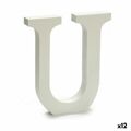 Letra U Madeira Branco (1,8 X 21 X 17 cm) (12 Unidades)