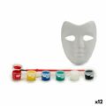 Conjunto de Trabalhos Manuais Máscara Branco Plástico (12 Unidades)