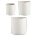 Conjunto de Vasos ø 14 cm ø 22 cm ø 17 cm Cilindro 3 Peças Branco