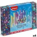 Conjunto de Pintura Maped Color Peps Glittering Multicolor (4 Unidades)