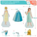 Figuras Princesses Disney 9 X 20,5 X 1,2 cm 45 Peças 4 Unidades