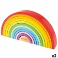 Puzzle Infantil de Madeira Woomax Arco-íris 11 Peças 2 Unidades