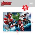 Puzzle Infantil The Avengers Dupla Face 60 Peças 50 X 35 cm (12 Unidades)