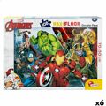 Puzzle Infantil The Avengers Dupla Face 108 Peças 70 X 1,5 X 50 cm (6 Unidades)