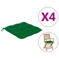 Almofadões de Cadeira 4 pcs 40x40x7 cm Verde
