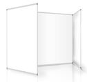 Quadro Branco Triptico 90x240cm Porcelana Magnético