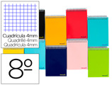 Bloco de Notas Bolso 8º Apaisado Smart Capa Suave 80f 60gr Quadricula 4mm Cores Sortidas