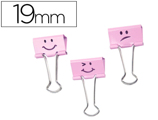 Mola Metálica Rapesco Reversivel 19 mm Emojis Rosa