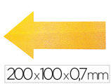Símbolo Adesivo Durable Pvc Forma de Flecha para Delimitação de Chão Amarelo 200x100x0,7 mm Pack de 10 Unidades