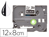 Fita Q-connect tze-335 Preta-branca 12mm Comprimento 8mt