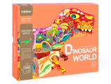 Puzzle Mideer Mundo de Dinossauros com Forma Animal Grande 280 Pecas