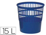 Cesto de Papeis Plástico Azul 275 X 275 mm Capacidade para 15 Litros
