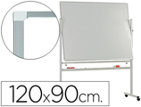 Quadro Branco Q-connect Melamina Dupla Face-giratorio com Rodas 120x90cm
