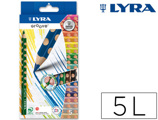 Lápis de Cores Lyra Groove Triangular Minas de 4,25 mm Caixa de 5 Cores