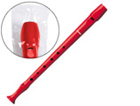 Flauta Hohner 9508 Cor Vermelha Bolsa Verde e Transparente