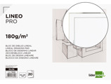 Bloco de Desenho Lineal Colado 230x325mm 20 Folhas 180 gr com Esquadria