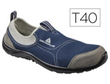 Sapatos de Segurança Deltaplus de Poliester e Algodao com Palmilha e Ponteira de Aco Cor Azul Marinho Formato 40