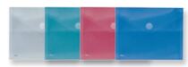 Envelopes Plástico com Fecho de Velcro A5 170x220mm Vermelho